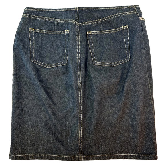 OLD NAVY Vintage Y2K Knee Length Denim Skirt • 10 • medium wash blue - Picture 4 of 8